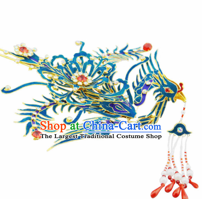 Chinese Ancient Palace Phoenix Hairpins Queen Hair Clip Traditional Beijing Opera Diva Court Hair Accessories for Adults