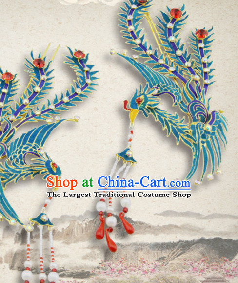 Chinese Ancient Palace Hairpins Queen Phoenix Hair Clip Traditional Beijing Opera Diva Court Hair Accessories for Adults