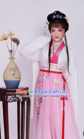 Chinese Traditional Opera Princess Pink Dress Ancient Beijing Opera Diva Embroidered Costume for Women