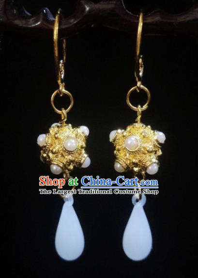 Chinese Ancient Princess Earrings Traditional Hanfu Palace Jewelry Accessories for Women