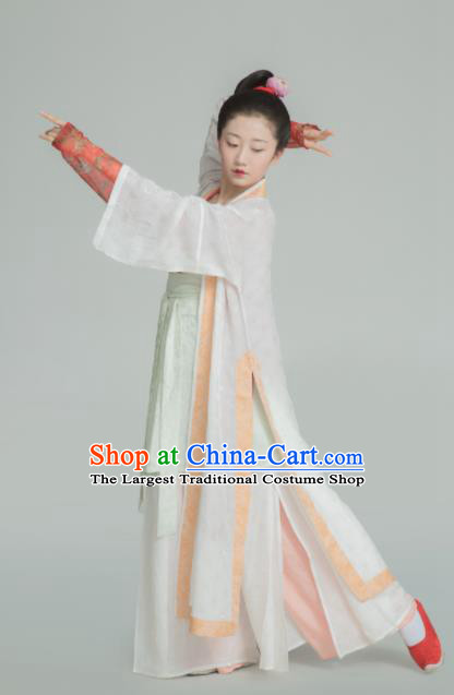 Chinese Ancient Southern Song Dynasty Young Lady Replica Costume Traditional Court Maid Hanfu Dress for Women