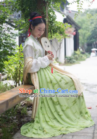 Chinese Song Dynasty Aristocratic Lady Replica Costume Traditional Ancient Court Hanfu Dress for Women
