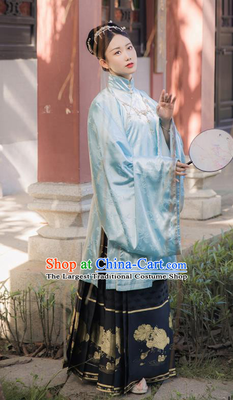 Asian Chinese Ming Dynasty Rich Dowager Replica Costume Traditional Ancient Court Lady Hanfu Dress for Women