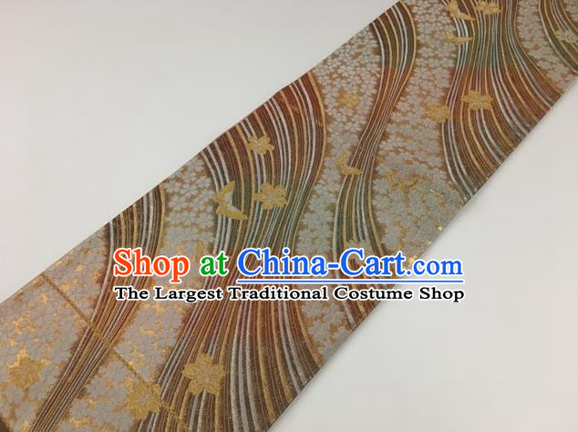 Japanese Traditional Classical Butterfly Pattern Waistband Kimono Brocade Accessories Asian Japan Yukata Belt for Women