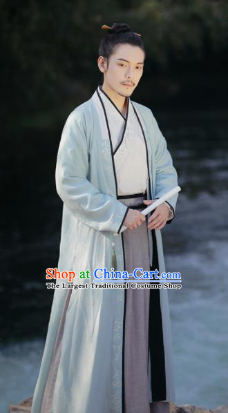 Traditional Chinese Song Dynasty Nobility Childe Hanfu Clothing Ancient Swordsman Replica Costumes for Men