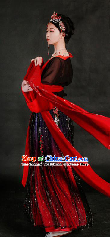 Traditional Chinese Tang Dynasty Wedding Hanfu Dress Ancient Princess Bride Replica Costumes for Women