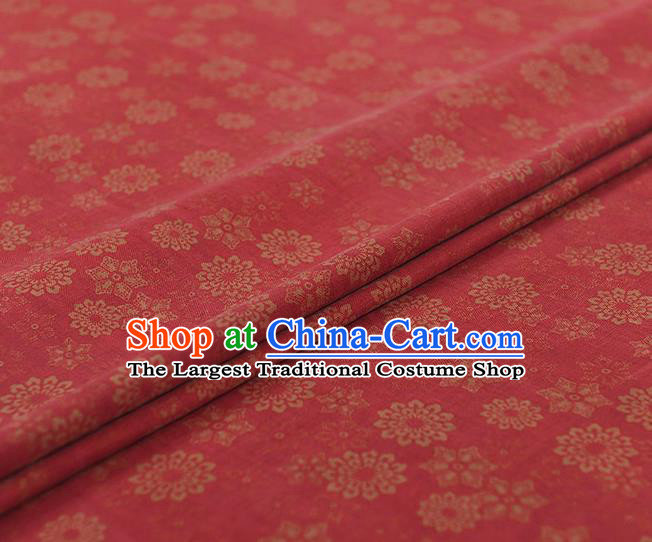 Chinese Traditional Kugo Flowers Pattern Design Pink Gambiered Guangdong Gauze Asian Brocade Silk Fabric