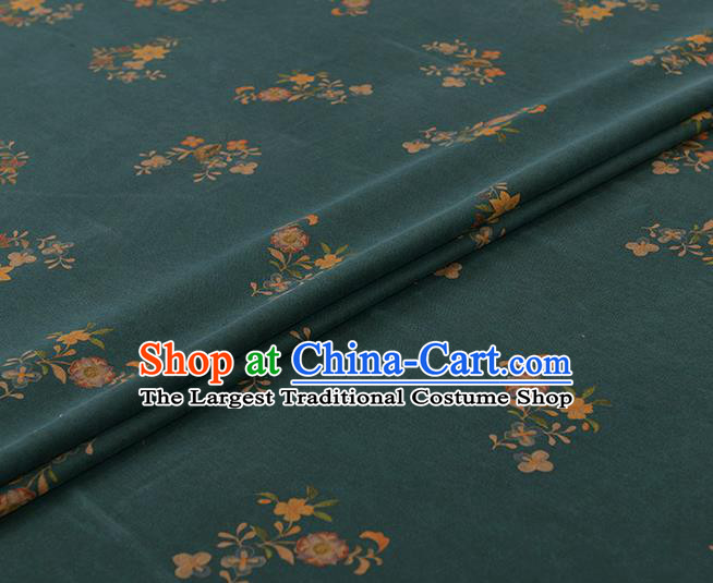 Chinese Classical Pattern Design Atrovirens Gambiered Guangdong Gauze Traditional Asian Brocade Silk Fabric