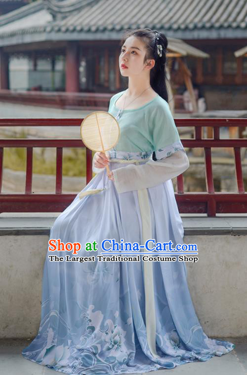 Chinese Ancient Tang Dynasty Hanfu Dress Antique Traditional Nobility Lady Historical Costume for Women