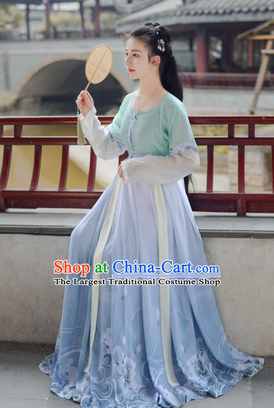 Chinese Ancient Tang Dynasty Hanfu Dress Antique Traditional Nobility Lady Historical Costume for Women