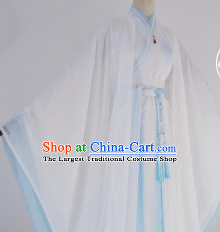 Customized Chinese Cosplay Swordsman Chu Wanning White Costume Ancient Drama Childe Clothing for Men