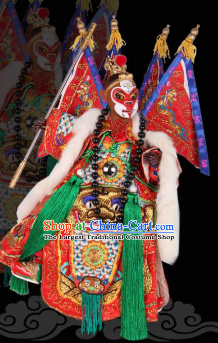Traditional Chinese Handmade Sun Wukong Puppet Marionette Puppets String Puppet Wooden Image Arts Collectibles