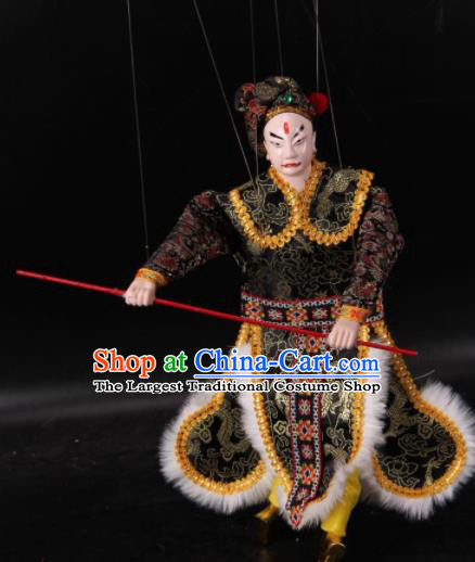 Traditional Chinese Handmade Wu Song Fought Tiger Puppet Marionette Puppets String Puppet Wooden Image Arts Collectibles