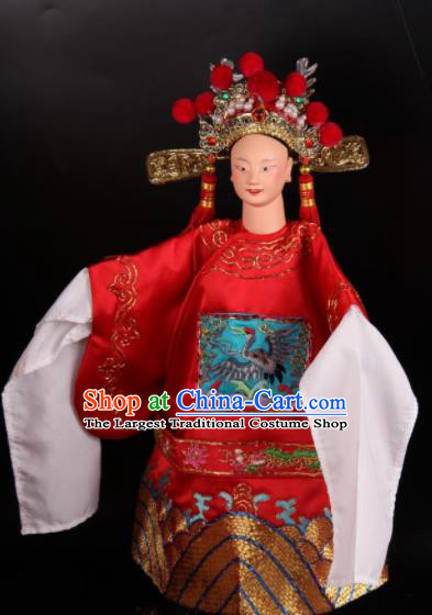Traditional Chinese Handmade Number One Scholar Puppet Marionette Puppets String Puppet Wooden Image Arts Collectibles