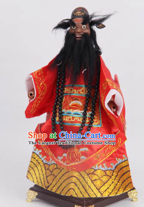 Traditional Chinese Handmade Zhong Kui Puppet Marionette Puppets String Puppet Wooden Image Arts Collectibles