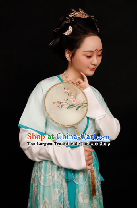 Chinese Traditional Tang Dynasty Las Meninas Hanfu Dress Ancient Drama Court Maid Replica Costumes for Women