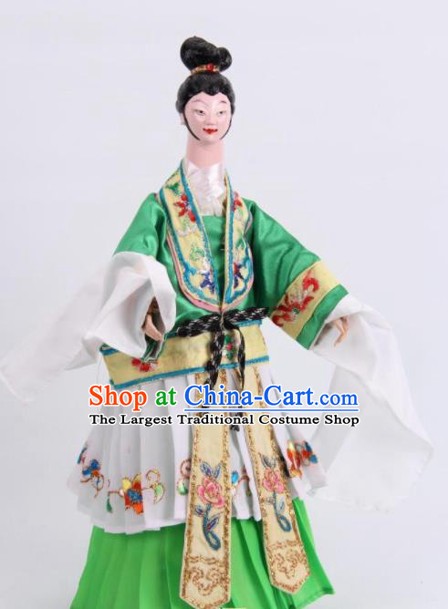 Traditional Chinese Beauty Wang Zhaojun Puppet Marionette Puppets String Puppet Wooden Image Arts Collectibles
