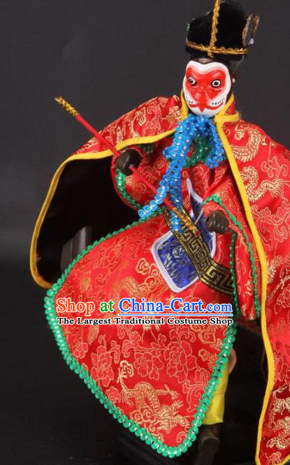 Traditional Chinese Sun Wukong Marionette Puppets Handmade Puppet String Puppet Wooden Image Arts Collectibles