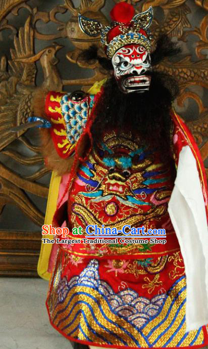 Chinese Traditional Zhong Kui Marionette Puppets Handmade Puppet String Puppet Wooden Image Arts Collectibles