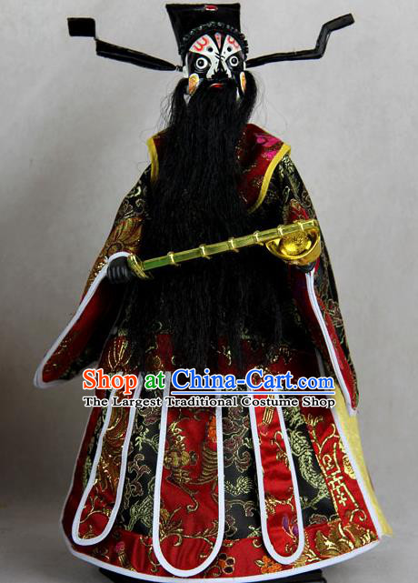 Traditional Chinese Prime Minister Marionette Puppets Handmade Puppet String Puppet Wooden Image Arts Collectibles