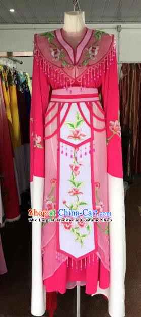 Traditional Chinese Handmade Beijing Opera Diva Costumes Ancient Peri Princess Rosy Dress for Women