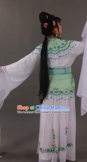 Handmade Traditional Chinese Beijing Opera Peri Green Dress Ancient Nobility Lady Costumes for Women