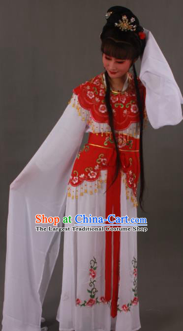 Handmade Traditional Chinese Beijing Opera Peri Red Dress Ancient Nobility Lady Costumes for Women