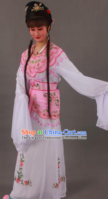Handmade Traditional Chinese Beijing Opera Peri Pink Dress Ancient Nobility Lady Costumes for Women