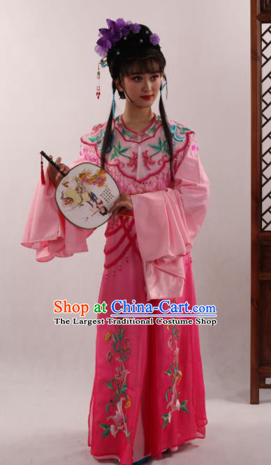 Traditional Chinese Peking Opera Diva Pink Dress Ancient Goddess Princess Costume for Women