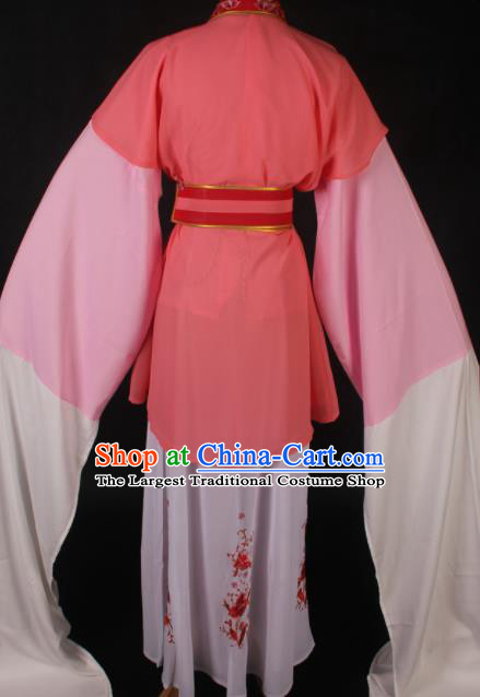 Traditional Chinese Shaoxing Opera Orange Dress Ancient Peking Opera Village Lady Costume for Women