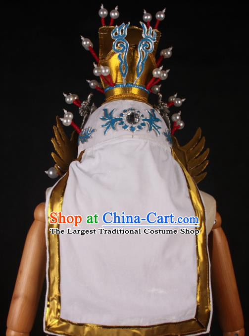 Traditional Chinese Shaoxing Opera Takefu Hat Ancient General Helmet Headwear for Men