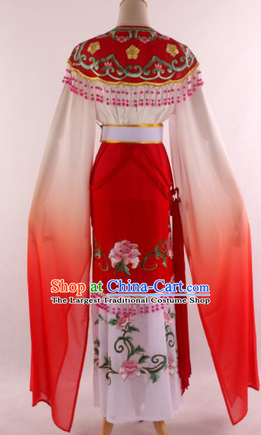 Chinese Traditional Shaoxing Opera Court Princess Red Dress Ancient Peking Opera Actress Costume for Women