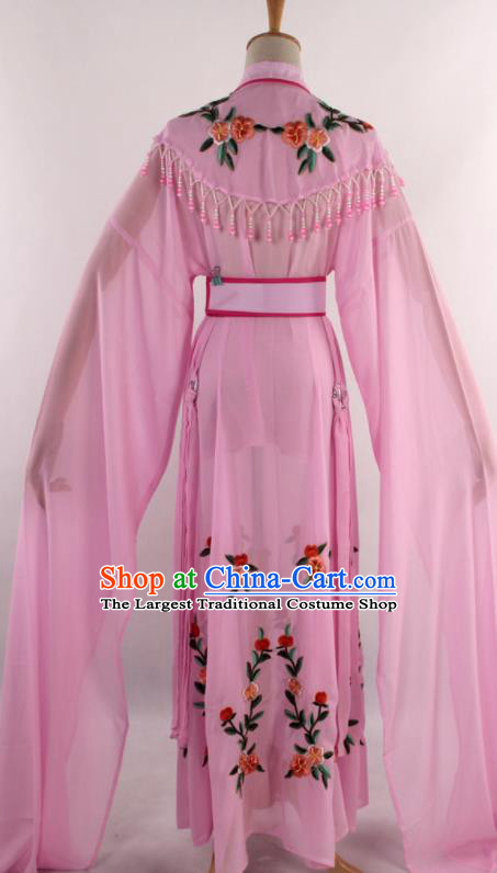 Chinese Traditional Shaoxing Opera Diva Goddess Pink Dress Ancient Peking Opera Actress Costume for Women
