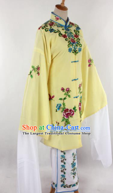 Chinese Traditional Beijing Opera Qin Xianglian Yellow Dress Ancient Peking Opera Diva Costume for Women