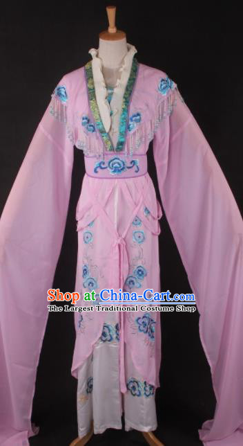 Professional Chinese Beijing Opera Palace Princess Pink Dress Ancient Traditional Peking Opera Diva Costume for Women