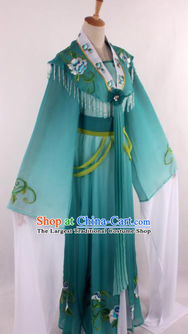 Chinese Traditional Opera Romance of the West Chamber Green Dress Ancient Peking Opera Nobility Lady Costume for Women