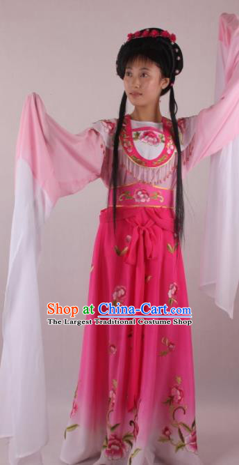 Professional Chinese Beijing Opera Actress Rosy Dress Ancient Traditional Peking Opera Costume for Women