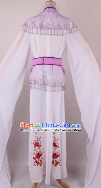 Professional Chinese Beijing Opera Court Lady Lilac Dress Ancient Traditional Peking Opera Costume for Women