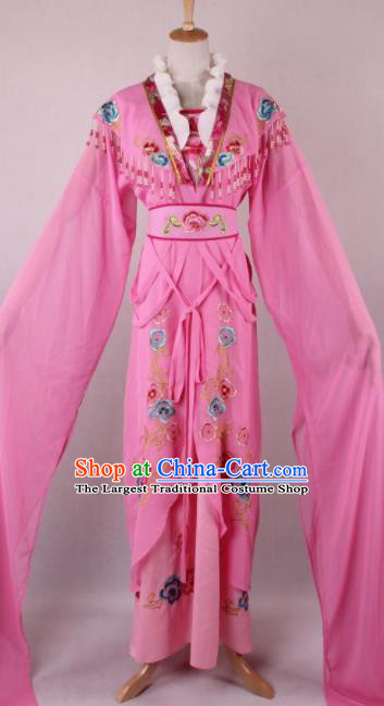 Professional Chinese Beijing Opera Diva Pink Dress Ancient Traditional Peking Opera Costume for Women