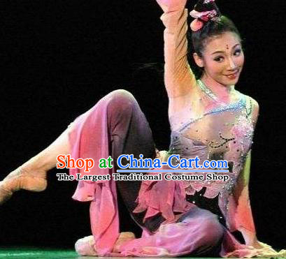 Traditional Chinese Classical Dance Ai Lian Shuo Costume Love Lotus Dance Dress for Women