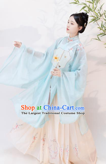 Chinese Ancient Young Mistress Hanfu Dress Traditional Ming Dynasty Imperial Concubine Replica Costumes for Women
