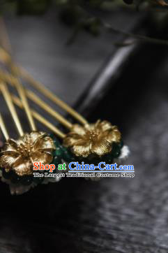 Chinese Ancient Princess Hair Accessories Traditional Hanfu Shell Flower Hairpins for Women