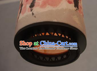 Chinese Traditional Spring Festival Ink Painting Plum Hanging Lantern Handmade Palace Lanterns