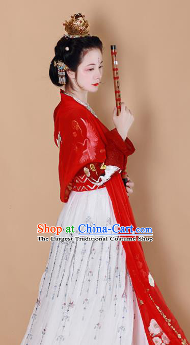Chinese Traditional Tang Dynasty Las Meninas Replica Costumes Ancient Imperial Consort Hanfu Dress for Women