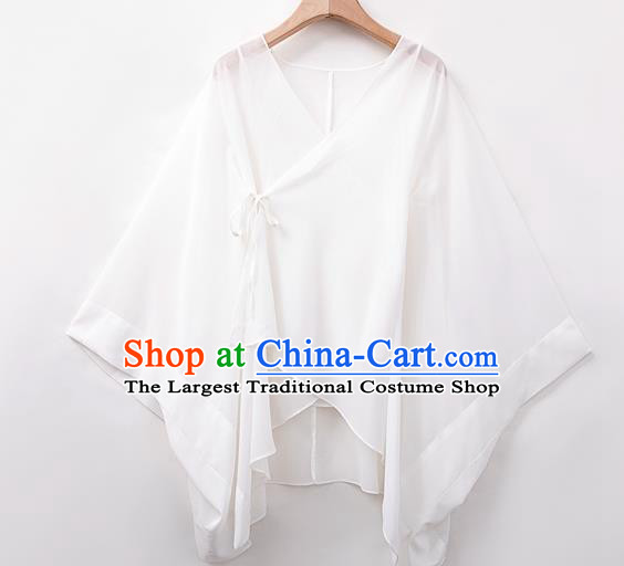 Chinese Traditional Martial Arts White Costumes Tai Chi Competition Clothing for Women