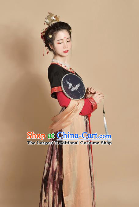 Chinese Traditional Tang Dynasty Court Maid Replica Costumes Ancient Apsaras Flying Hanfu Dress for Women