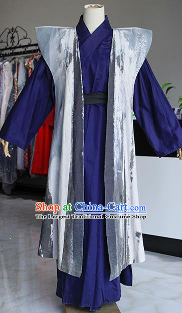 Chinese Ancient Drama Costumes Traditional Ming Dynasty Swordsman Clothing for Men