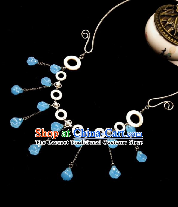 Chinese Ancient Hanfu Tassel Necklace Traditional Necklet Jewelry Accessories for Women