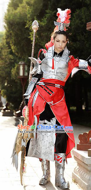 Chinese Ancient Cosplay Knight Armor Clothing Traditional Hanfu Swordsman Costume for Men