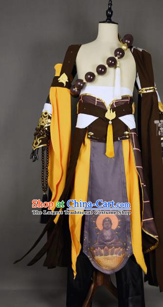 Chinese Ancient Cosplay Monk Kawaler Knight Clothing Traditional Hanfu Swordsman Costume for Men